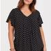 Torrid Tops | Black Lantern Flutter Challis Blouse | Color: Black | Size: 1x