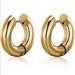 Free People Jewelry | Chunky Hoops Earrings Gold New | Color: Gold | Size: Os