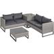 Outsunny - 4-tlg. Luxus Polyrattan Gartengarnitur Gartenmöbel Garten-Set Sitzgruppe Loungeset