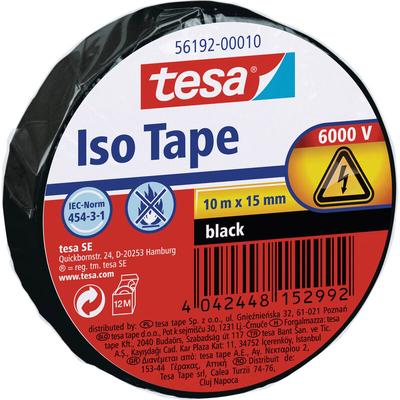 Tesa - 56192-00010-22 Isolierband Schwarz (l x b) 10 m x 15 mm 1 St.