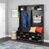 Gracie Oaks Gracie Hall Tree Wood in Black | 77 H x 60 W x 15.5 D in | Wayfair 44717BFCCE3C482594295EC43A4C314C