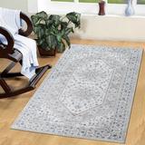 Blue 89 x 0.2 in Area Rug - Ophelia & Co. Marquise Distressed Abstract Eclectic Modern Indoor Area Rug Polyester | 89 W x 0.2 D in | Wayfair