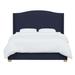 Birch Lane™ Allis Upholstered Low Profile Platform Bed Metal in White/Black | 56 H x 47 W x 81 D in | Wayfair 147AEA1F39984FCCBAC878E1B082B61B