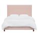 Birch Lane™ Cholet Upholstered Low Profile Standard Bed Polyester in Pink/Black | 56 H x 87 W x 87 D in | Wayfair 63B2B5B27E7946698496A98918570059