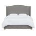 Birch Lane™ Allis Upholstered Low Profile Platform Bed Metal in White/Black | 56 H x 47 W x 81 D in | Wayfair 3A15EFDA2AE24148A2EA7AEBDA68E83A