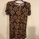 Lularoe Dresses | Lularoe Carly Knit Dress Size Small | Color: Black/Gold | Size: S