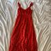 Madewell Dresses | Madewell Red Floral Maxi Dress | Color: Red | Size: 4