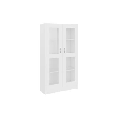 vidaXL Vitrinenschrank Weiß 82,5x30,5x150 cm Holzwerkstoff Image