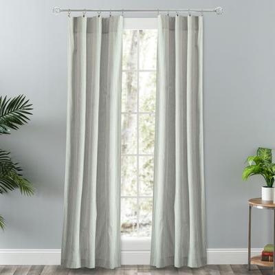 Dupont Striped Curtain Pair, 56 x 84, Deep Sage