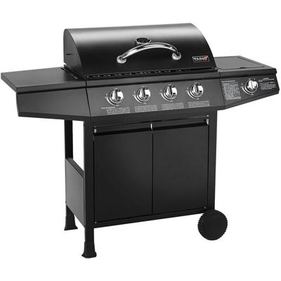 TAINO BASIC Gasgrill BBQ GRILLWAGEN 4 Edelstahl Brenner Seitenkocher TÜV Grill