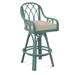 Braxton Culler Edgewater 24" Swivel Counter Stool Upholstered/Wicker/Rattan in Gray/Green/Black | 39 H x 22 W x 24 D in | Wayfair