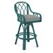 Braxton Culler Edgewater 24" Swivel Counter Stool Upholstered/Wicker/Rattan in Blue | 39 H x 22 W x 24 D in | Wayfair 914-012/0805-54/HARBORBLUE