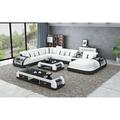 Black Sectional - Blaylock Modern Sectional Sofa w/ Led Light Faux Jubilee Modern/contemporary design | 30.5 H x 161.5 W x 113.5 D in | Wayfair