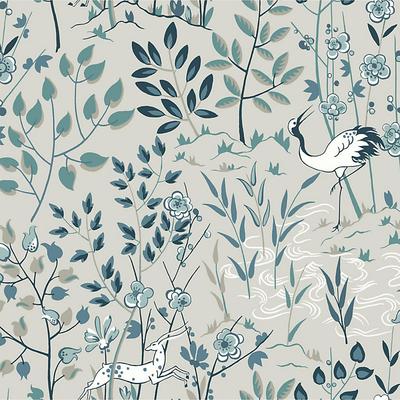 Nature's Folly Wallpaper - Gray - Ballard Designs