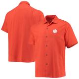 Men's Tommy Bahama Orange Clemson Tigers Al Fresco Tropics Jacquard Button-Up Shirt