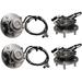 2008-2011 Chrysler Town & Country Front and Rear Wheel Hub Assembly Set - Detroit Axle