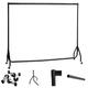 MSF Black Heavy Duty Clothes Rail Garment Rail 2Ft 3Ft 4Ft 5Ft 6Ft Long x 5ft 6Ft 7Ft 8Ft High, Extension And Centre Bar (Black (4Feet(W) x 5Feet(H))