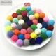 Pompons élastiques colorés de 25mm 36 pièces/lot boules souples pour vêtements jouets d'enfants