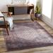 Bagacay 6'7" x 9' Traditional Updated Traditional Farmhouse Cream/Dusty Pink/Plum/Ink Blue/Teal Washable Area Rug - Hauteloom