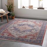 Randburg 9' x 12'4" Traditional Updated Traditional Farmhouse Dark Blue/Light Gray/Light Olive/Medium Gray/Orange/Red/Navy/Olive Area Rug - Hauteloom