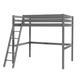 Lit mezzanine 140x200 sommier inclus gris