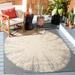 SAFAVIEH Courtyard Indoor/Outdoor Waterproof Transitional - Dark Grey/Beige Rug