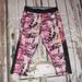 Adidas Pants & Jumpsuits | Adidas Techfit Climalite Women's Athletic Workout Capri Leggings Size M | Color: Black/Pink | Size: M