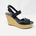 J. Crew Shoes | J.Crew Maryann Black Cork Wedge Platform Sandals In Size 8 | Color: Black | Size: 8