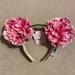 Disney Accessories | Floral Minnie Ears | Color: Green/Pink | Size: Os