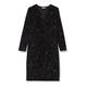 Gina Bacconi Women's Floral Metallic Wrap Dress Cocktail, Black/Silver, 20