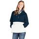 Charles River Apparel Unisex's Pack-N-Go Wind & Water-Resistant Pullover (Reg/Ext Sizes) Rain Jacket, Navy/White, Medium