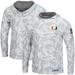 Men's Colosseum Arctic Camo Miami Hurricanes OHT Military Appreciation Hoodie Long Sleeve T-Shirt