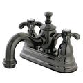 Kingston Brass NS7100TX 4 in. Centerset Bathroom Faucet, Black Stainless Steel - Kingston Brass NS7100TX