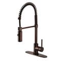 Gourmetier LS8775DL Concord Single-Handle Pre-Rinse Kitchen Faucet, Oil Rubbed Bronze - Kingston Brass LS8775DL