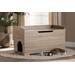 Baxton Studio Mariam Modern and Contemporary Oak Finished Wood Cat Litter Box Cover House - Wholesale Interiors SECHC150140WI-Hana Oak-Cat House