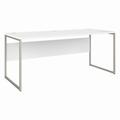 Bush Business Furniture Hybrid 72W x 30D Computer Table Desk with Metal Legs in White - Bush Business Furniture HYD373WH