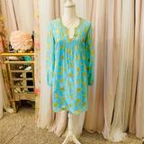 Lilly Pulitzer Dresses | Lilly Pulitzer Silk Dress Size 4 | Color: Blue/Gold | Size: 4