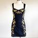 Free People Dresses | Free People Black With Gold Embroidery Dress Sz 2 | Color: Black/Gold | Size: 2