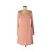 Entro Casual Dress - A-Line: Pink Print Dresses - Women's Size Small