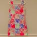 Lilly Pulitzer Dresses | Lilly Pulitzer Krista Shift Sleeveless Tropical Cotton Dress Charming Patch Sz 6 | Color: Green/Pink | Size: 6