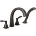 Delta Stryke Double Handle Deck Mounted Roman Tub Faucet Trim in Brown | Wayfair T4777-RB