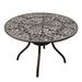 Modern Outdoor Mesh 48-in Aluminum Round Patio Dining Table - N/A