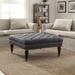 Abigal Charcoal Square Tufted Ottoman