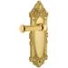 Grandeur Grande Victorian Solid Brass Rose Passage Door Lever Set with