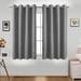 Pro Space Blackout Grommet Top Curtain Insulated Thermal Window Drape Solid Panel Pair - Short Length