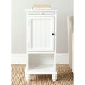 Canora Grey Fenstermacher One Cabinet End Table W/Pull Out Tray Wood in White | 36 H x 17 W x 15 D in | Wayfair 59D4D61194814213AEA36B9F28E0F744