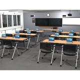 Inbox Zero Benette 13 Person Training Meeting Seminar Tables w/ Modesty Panels, 13 Chairs Complete 20 pc Set Wood/Steel in Black/Brown/Gray | Wayfair