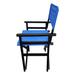 Arlmont & Co. Tomasi Folding Director Chair Solid + Manufactured Wood in Blue/Black | 36 H x 23 W x 20 D in | Wayfair