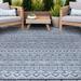 Blue/Navy 63 x 0.04 in Area Rug - Langley Street® Farrington Gurney Moroccan Navy/White Indoor/Outdoor Area Rug | 63 W x 0.04 D in | Wayfair