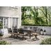 Canora Grey Elmfield 9-Piece Outdoor Dining Set In Navy Blue w/ 8 Swivel Rockers & A 42-In. X 84-In. Table, 4CCC15D086C845389DEC1A7B4D66593E Metal | Wayfair